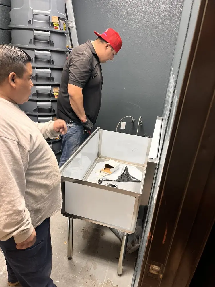 Commercial plumbing and sink installation in Seven Oaks